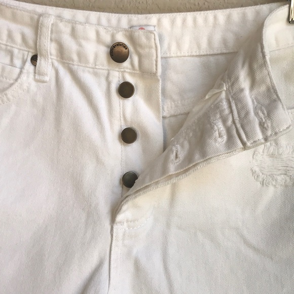 Sisstr Revolution White Denim Distressed Shorts - Picture 6 of 16
